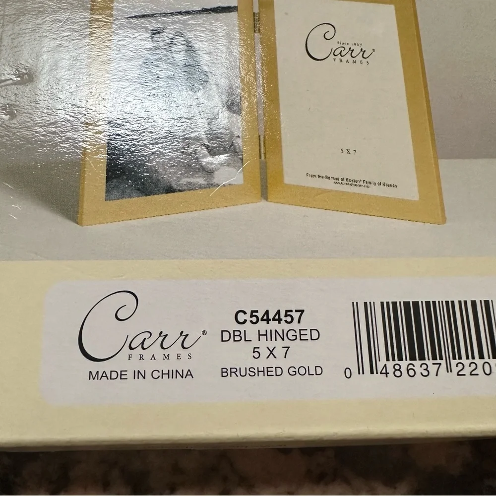 Double-Sided Gold Hinged Picture Frame